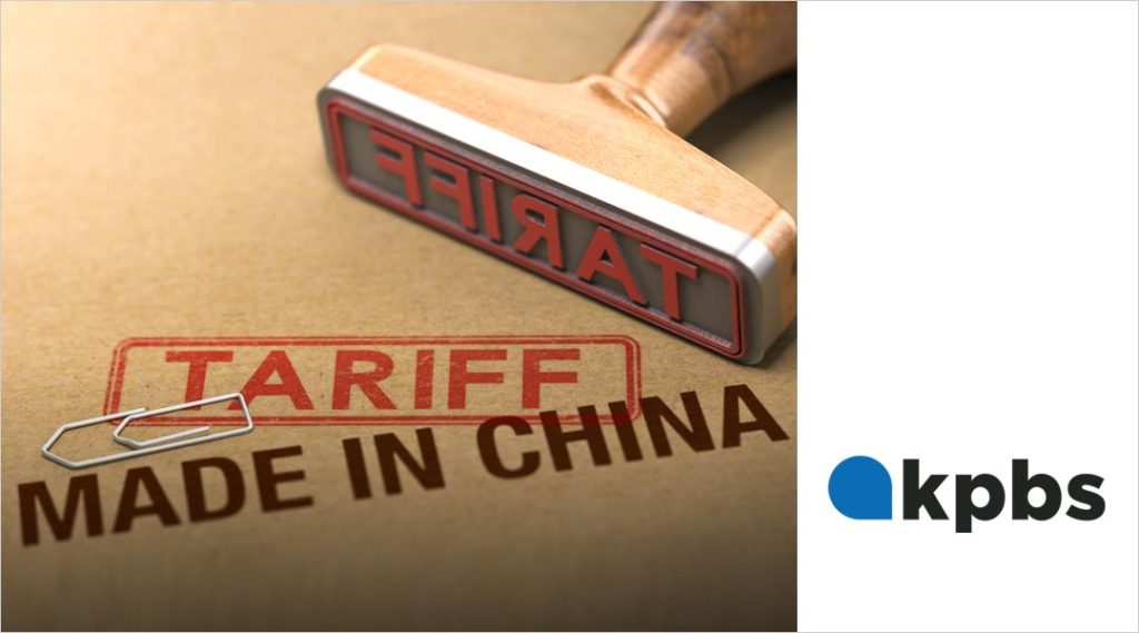 red rubber stamp "Tariff Made in China"